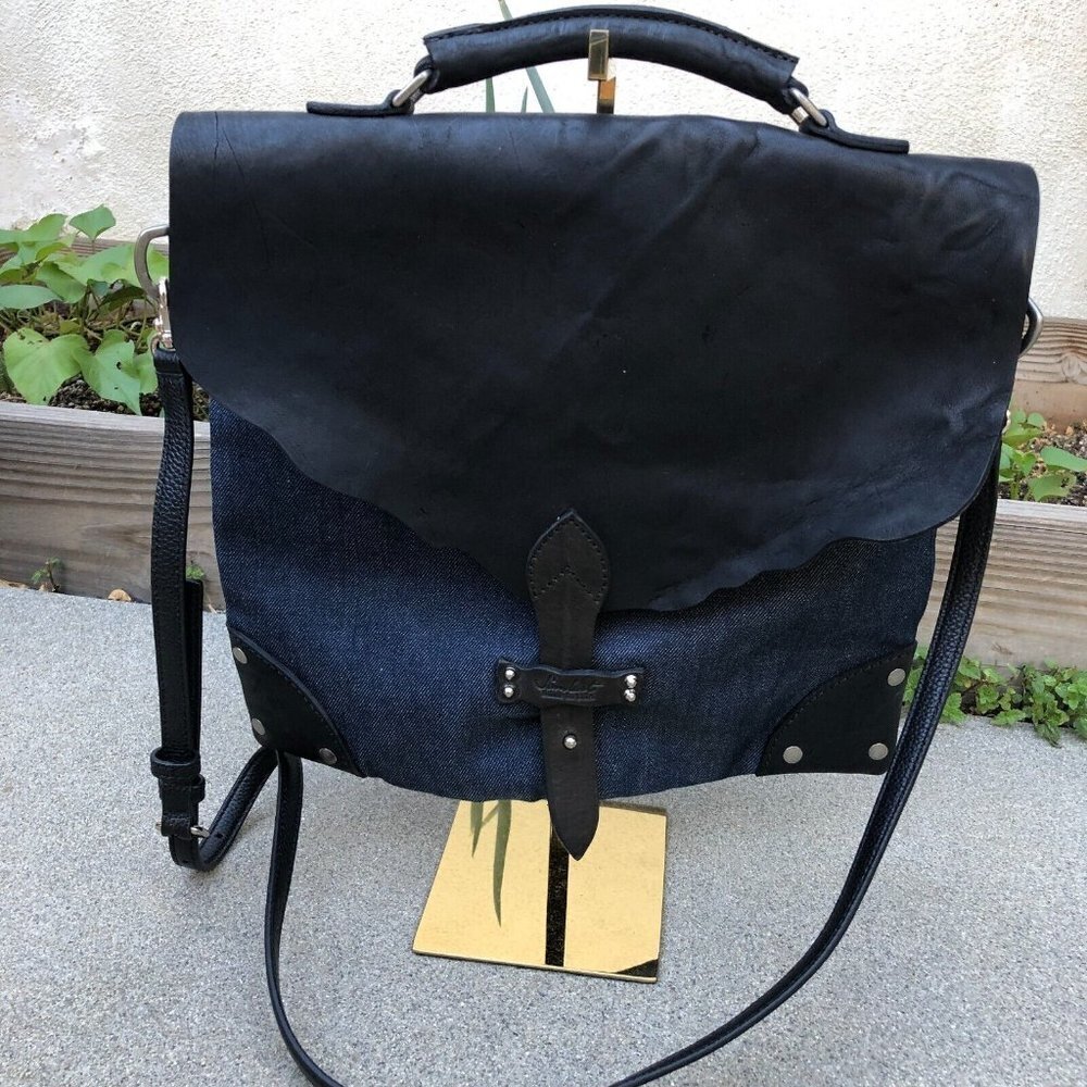 SANDAST Made in USA Canary Crossbody Purse Bag Denim Hand Bag Unisex Designer‍